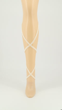 The 10 in white Legups from the back of the leg